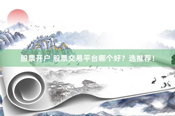 股票开户 股票交易平台哪个好？选推荐！