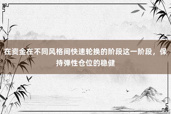 在资金在不同风格间快速轮换的阶段这一阶段，保持弹性仓位的稳健