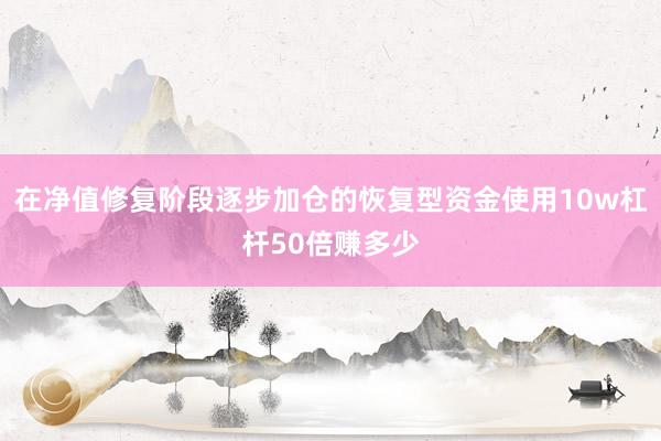 在净值修复阶段逐步加仓的恢复型资金使用10w杠杆50倍赚多少