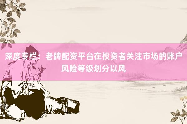 深度专栏：老牌配资平台在投资者关注市场的账户风险等级划分以风